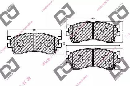 Комплект тормозных колодок DJ PARTS BP1108